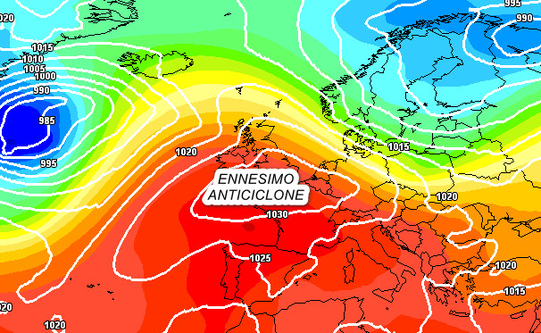 quadro sinottico atteso per le prime ore di lunedi 21 settembre secondo il modello GFS elaborato su base grafica Meteociel