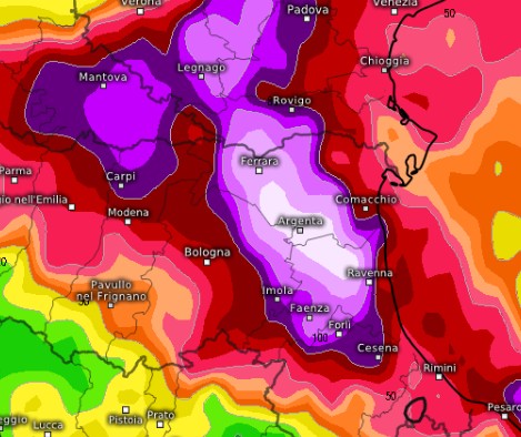 Precipitazioni attese sulla Romagna