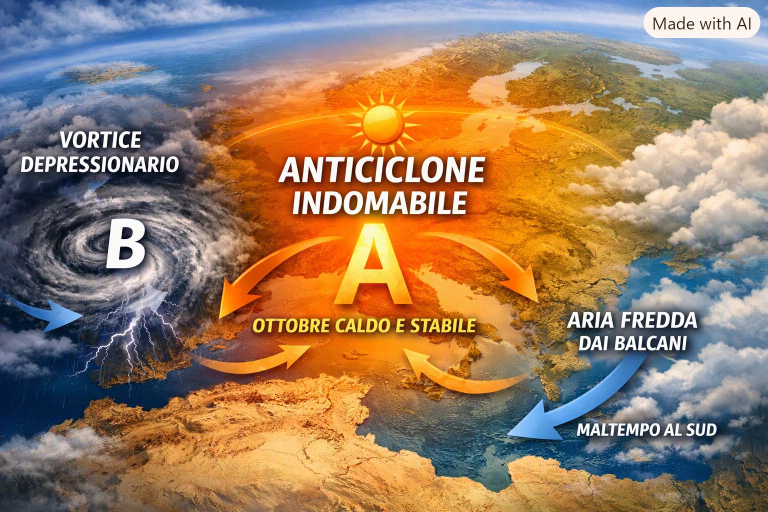 Anticiclone indomabile ma entro la prima decade di ottobre pioggia in vista carta barica primi di ottobre.