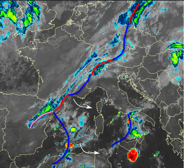 immagine satellitare scattata questa mattina alle 7:30