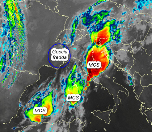 immagine satellitare delle 7.30 di questa mattina in Italia
