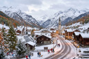 Prima neve nelle Alpi.