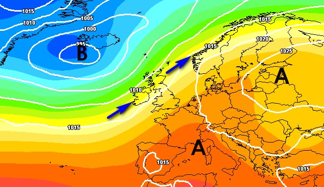 L'ennesima rimonta dell'anticiclone a fine settembre secondo la media degli scenari del modello GFS su base grafica Meteociel.