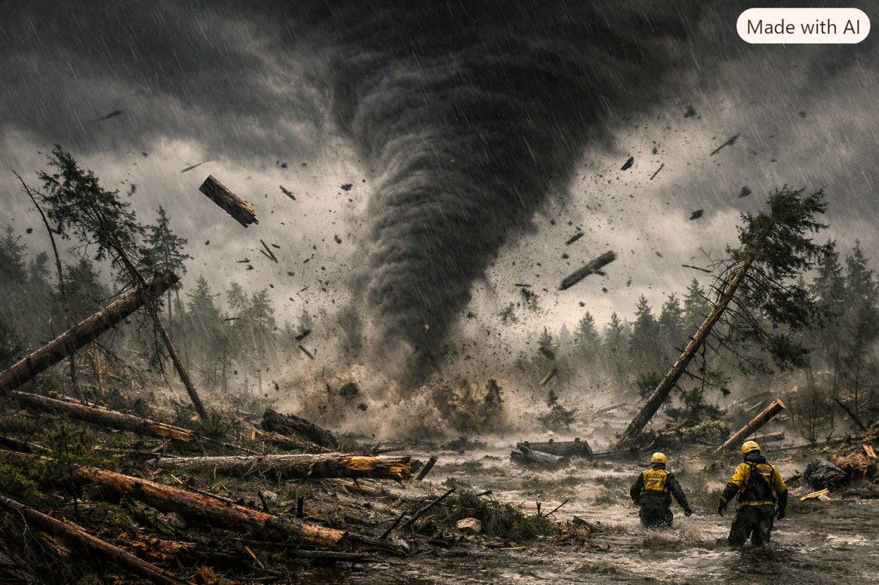 Michigan: il tornado fa strage di alberi (video) Sconvolgente tornado nel Michigan.