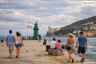 Trieste, bora, l'autunno si avvicina.