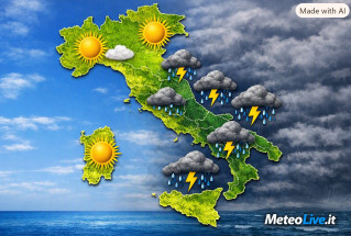 La sintesi del tempo prevista per i prossimi giorni.