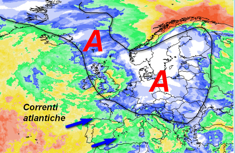 media degli scenari del modello GFS elaborato su base grafica Meteociel e valido per venerdi 6 novembre