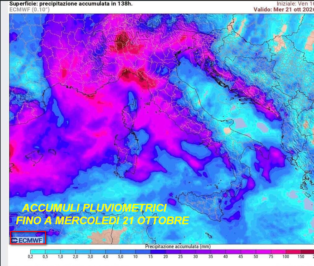 Piogge autunnali su molte regioni nei prossimi 7 giorni