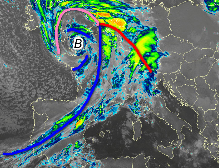 immagine satellitari delle 7.30 di questa mattina