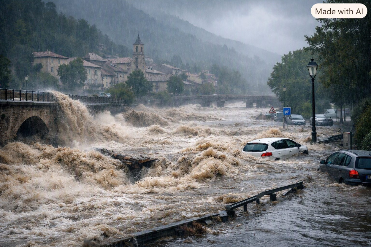 Alluvione nel sud della Francia.