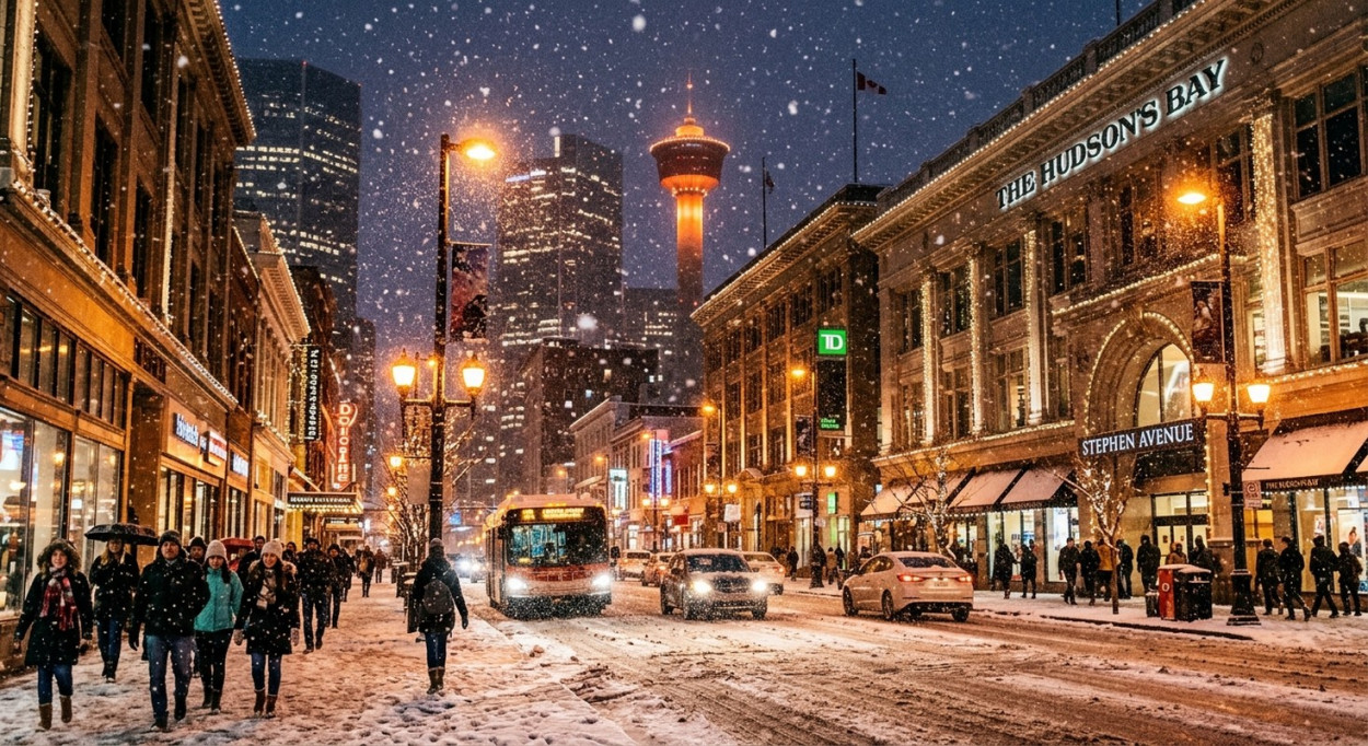 La prima neve: fiocchi enormi a Calgary nell’Alberta (video) Prima neve stagionale a Calgary