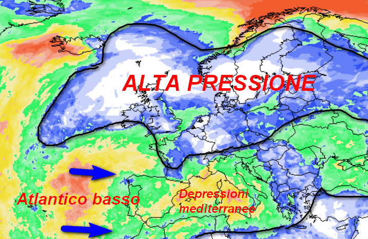 probabilità di pioggia in Europa valida per martedi 20 ottobre sempre secondo il modello GFS elaborato su base grafica Meteociel