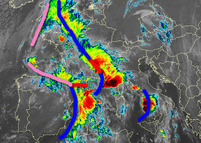 immagine satellitare delle ore 7.30 di questa mattina