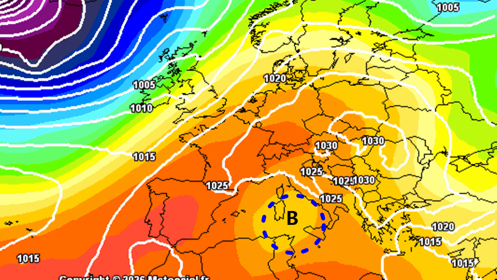 Non solo alta pressione, possibile goccia fredda su due regioni