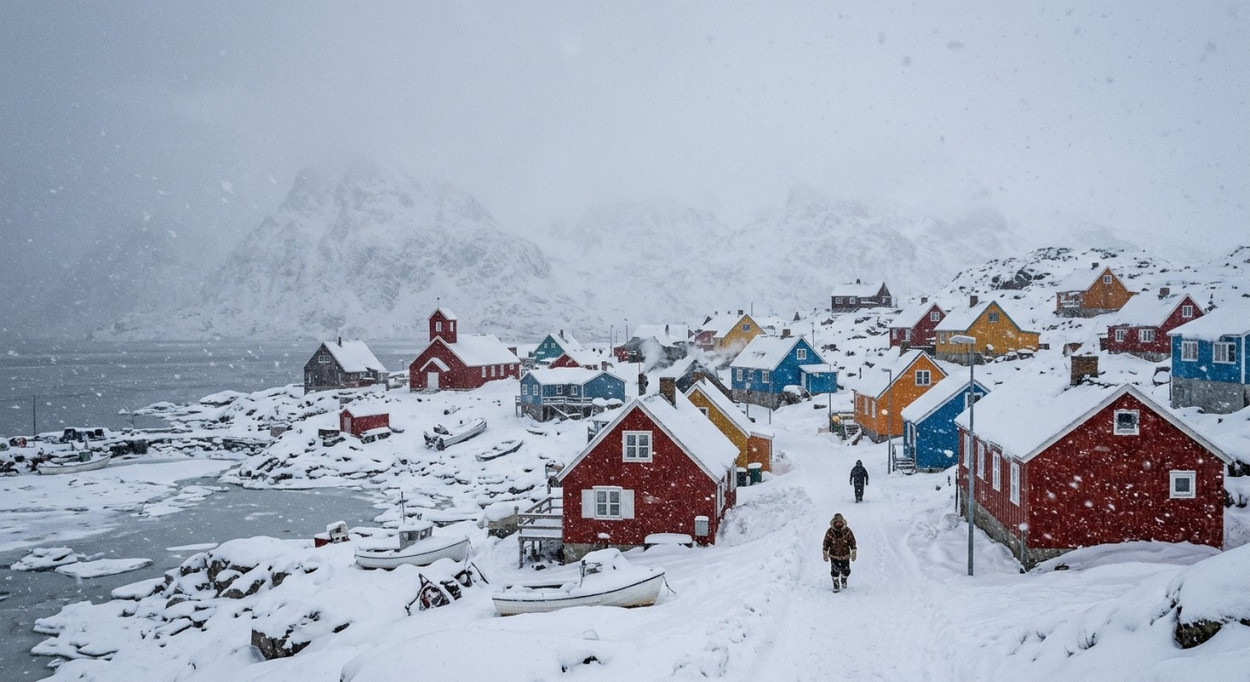 Groenlandia sotto la neve.