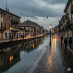 Milano sotto la pioggia.