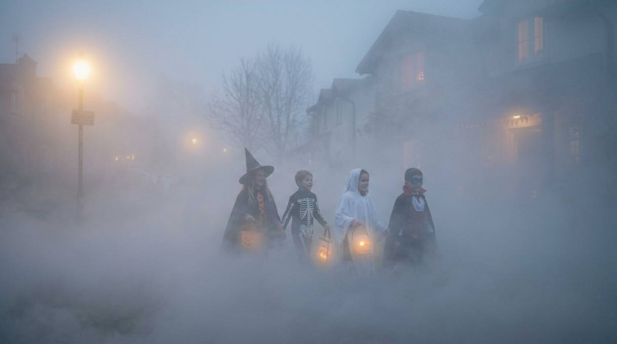 Il tempo di Halloween: sarà una notte tempestosa? nebbia Halloween