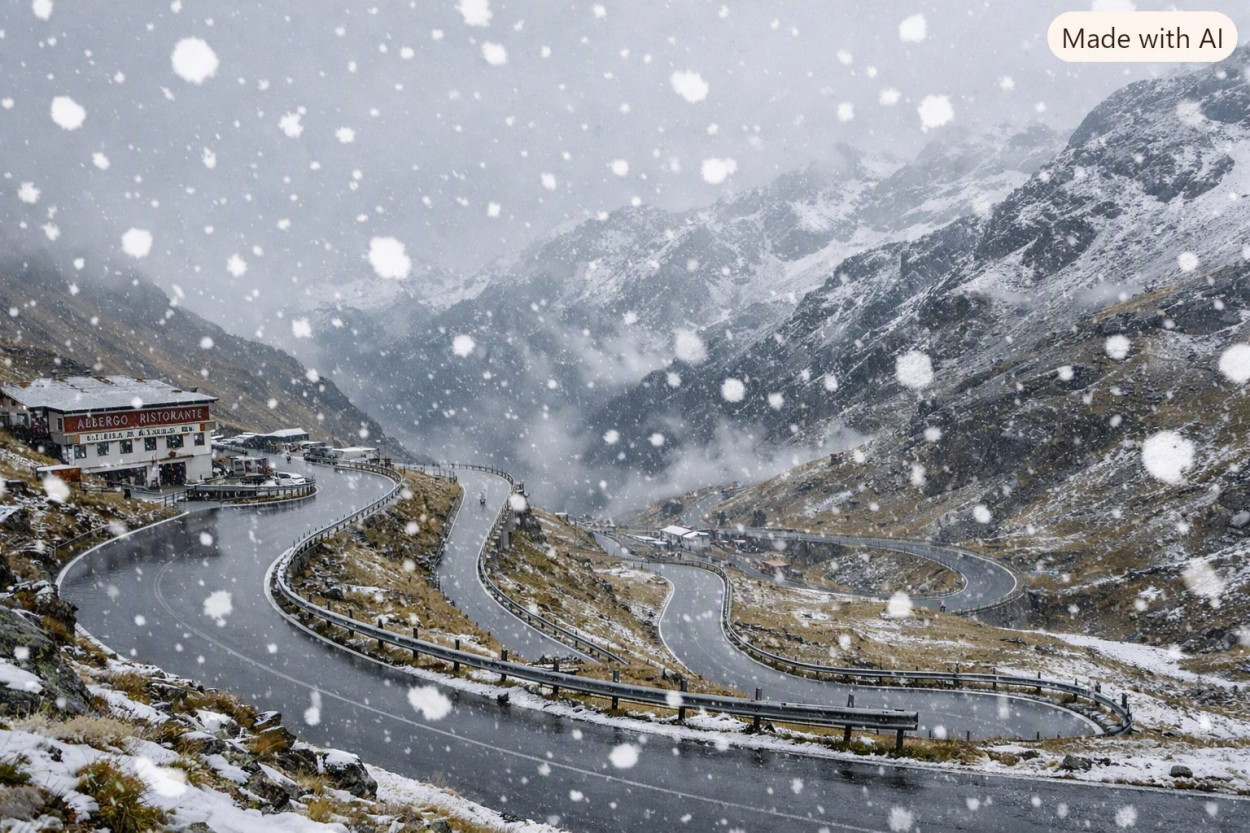 E’ tornata la neve sullo Stelvio! Nevicata sullo Stelvio lunedì 5 ottobre.