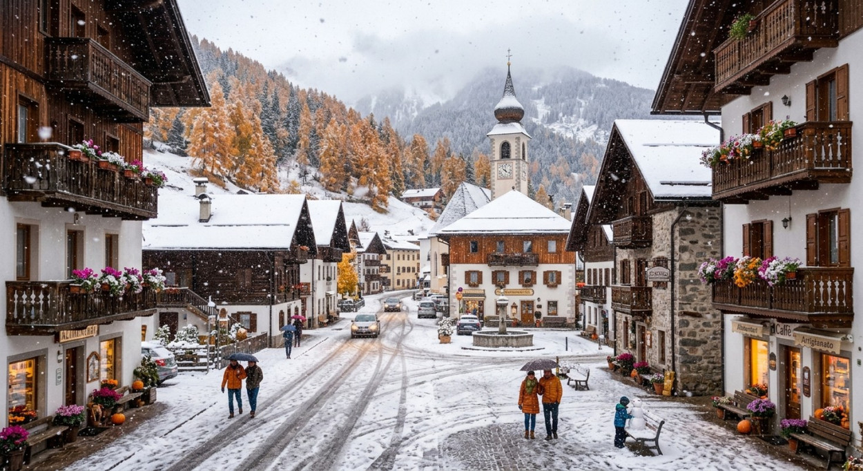 Meravigliosa nevicata sabato 24 a Sappada in Friuli (video) Sappada